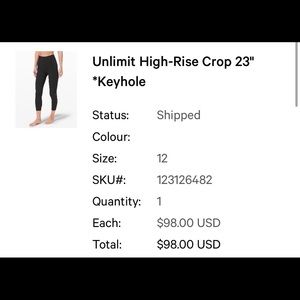 Lululemon leggings color black